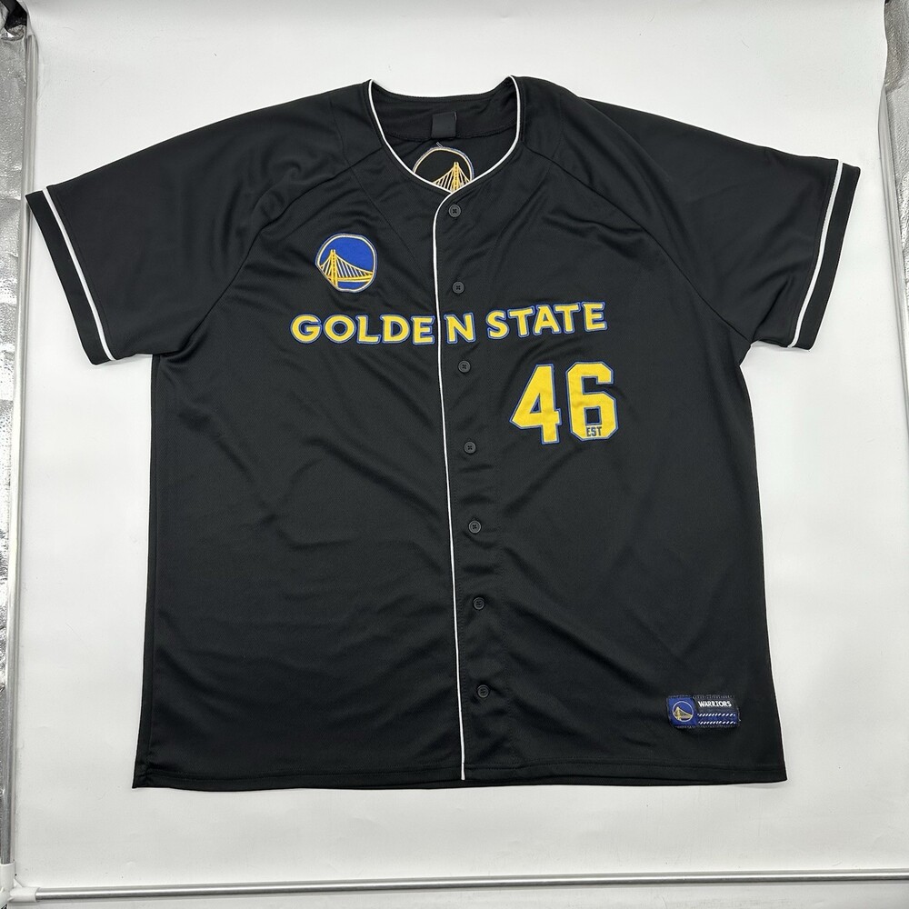 NBA Ultra Game Golden State Warriors Size XXL Mesh Button Down Baskeball Jersey